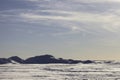 Empty winter landscape Arctic ice and sky