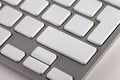 Empty Wireless computer keyboard closeup Royalty Free Stock Photo