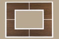 Empty wood frame border. Royalty Free Stock Photo