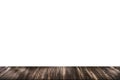 Empty wood table top isolate on white background. Royalty Free Stock Photo