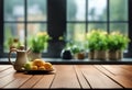 Empty wood table top and modern blurred kitchen window background stock photoKitchen Backgrounds Kitchen Counter Table Food Royalty Free Stock Photo