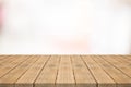 Empty wood table top on white blurred background Royalty Free Stock Photo