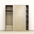 Empty wood wardrobe Royalty Free Stock Photo