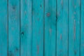 Empty wooden background with boards, copy space. Blue colored wood texture with old paint, scrathes and scrapes. Vertical Royalty Free Stock Photo