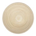 Empty wooden bamboo bowl on white