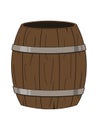 Empty wooden barrel