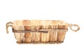 Empty wooden basket