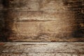 Empty wooden book shelf, vintage exhibition