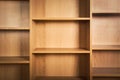 Empty book shelves Royalty Free Stock Photo