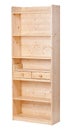 Empty wooden bookcase, with clipping Royalty Free Stock Photo