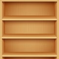 Empty Wooden Bookshelves Royalty Free Stock Photo