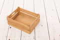 Empty wooden crate to fill Royalty Free Stock Photo