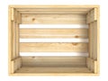 Empty wooden crate. Top view. 3D Royalty Free Stock Photo