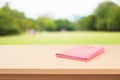 Empty wooden deck table Royalty Free Stock Photo