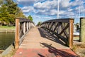 Empty Wooden Footbridge Royalty Free Stock Photo