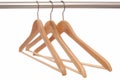 Empty wooden hangers, coat-hangers,