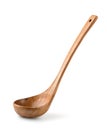 Empty wooden ladle