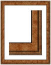 Empty wooden picture frame Royalty Free Stock Photo