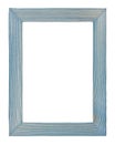 Empty wooden photo frame isolated on white background Royalty Free Stock Photo