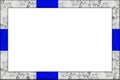 Empty wooden picture frame finland finnish flag design