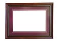 Empty wooden picture frame Royalty Free Stock Photo