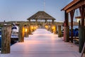 Empty Wooden Pier at Twilight Royalty Free Stock Photo