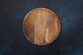 Empty wooden plate Royalty Free Stock Photo