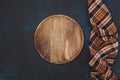 Empty wooden plate Royalty Free Stock Photo