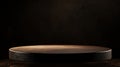 Product Display Stand Podium Platform on Dark Background Royalty Free Stock Photo