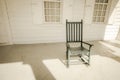 Empty Wooden Rocking Chair On Porch Royalty Free Stock Photo