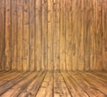 Empty wooden room Royalty Free Stock Photo