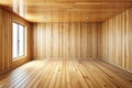Empty Wooden Room Interior Background Royalty Free Stock Photo