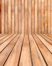 Empty wooden room,interior background,perspective view Royalty Free Stock Photo