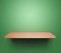 Empty wooden shelf