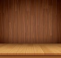 Empty wooden shelf background.Empty wood for your product