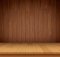 Empty wooden shelf background.Empty wood for your product