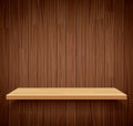 Empty wooden shelf background.Empty wood for your product