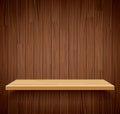 Empty wooden shelf background.Empty wood for your product Royalty Free Stock Photo