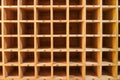 Empty wooden square shelves slots,Rectangular wooden block,Squares Blank wooden shelf Royalty Free Stock Photo