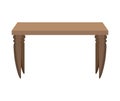 Empty wooden table or desktop. Clean small element of of home interior scenics. Template for object presentation. Table