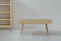 Empty wooden table in the empty room, 3d rendering Royalty Free Stock Photo