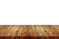 Empty wooden table top with blurred of coffee shop, cafe, bar background, Abstract background can be used for display or montage Royalty Free Stock Photo