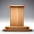 Empty wooden textured podium. Open Procreate and create a new canvas.