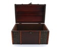 Empty wooden treasure chest Royalty Free Stock Photo