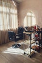 Empty work place for hairdresser in beauty salon