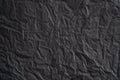 wrinkled black paper texture Royalty Free Stock Photo