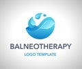 Balneotherapy logo method of alternative medicine Royalty Free Stock Photo