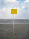 Empty yellow sign Royalty Free Stock Photo