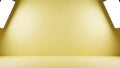 Empty Yellow Studio Background with Spotlight Effect Royalty Free Stock Photo