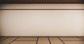 The Empty yoga room inteior with tatami mat floor.3D rendering Royalty Free Stock Photo